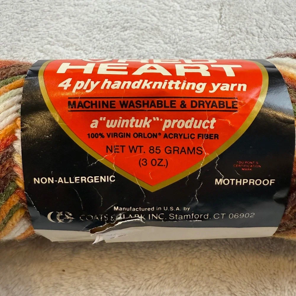 Red Heart 4 Ply Hand Knitting Yarn Mardi Gras Color E.267 Acrylic Fiber - Picture 5 of 5